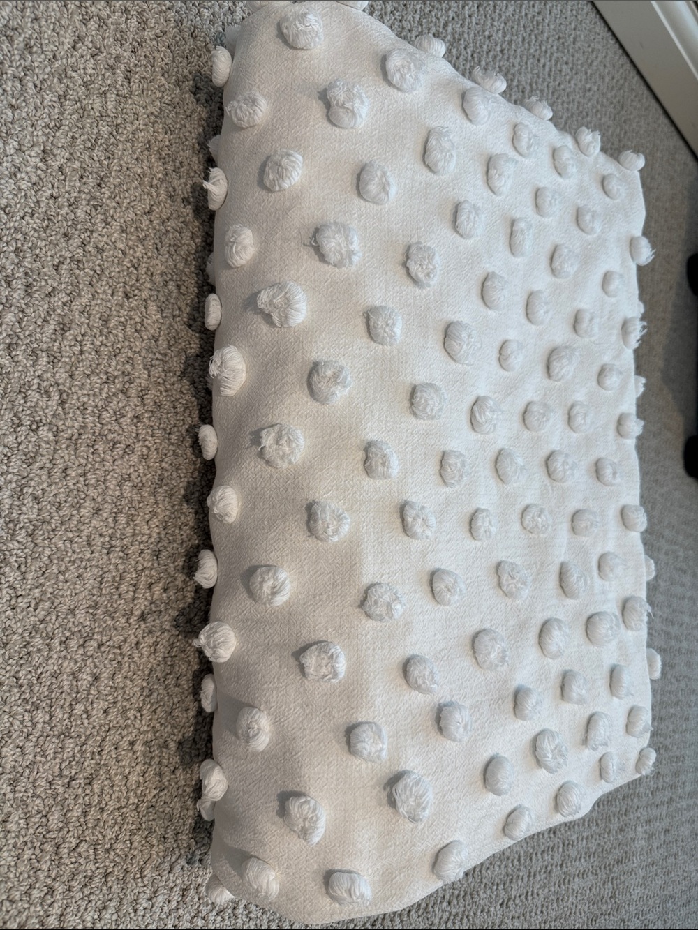 West Elm White Pom Pom Throw Pillow Cover